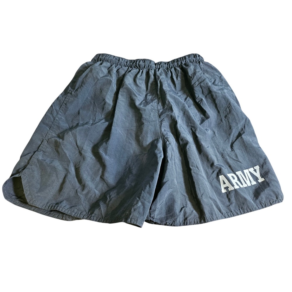 Army Physical Fitness Trunks Adult Medium Black Supplex Nylon Shorts